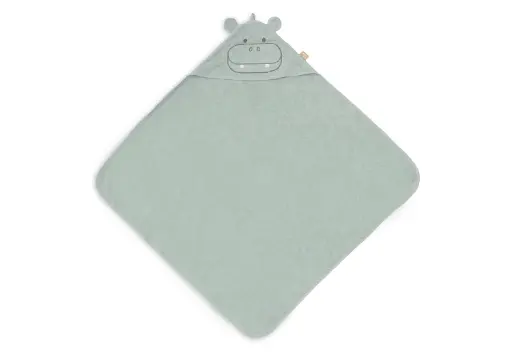 Jollein - Cape de bain Éponge 75x75cm - Hippo Happy [534-514-68235]