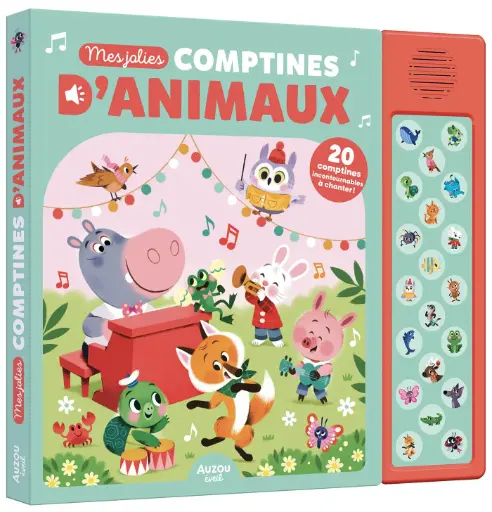 Auzou - Mes jolies Comptines d'animaux - 20 Puces Sonores [EV240031-2]