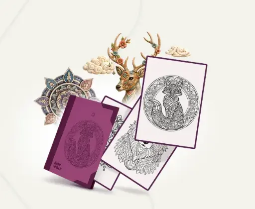 KIDYWOLF - K-DRAW - Recharge de 30 dessins à décalquer - Zen [KIDYDRAW-REFILL-ZEN]