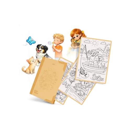 KIDYWOLF - KIDYDRAW - Recharge de 30 dessins à décalquer - Animaux [KIDYDRAW-REFILL-PET]