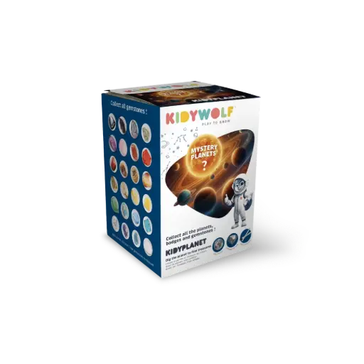 KIDYWOLF - KIDYPLANET - Boîte mystère planète à creuser avec pierres semi-précieuses [KIDYPLANET-MYS]