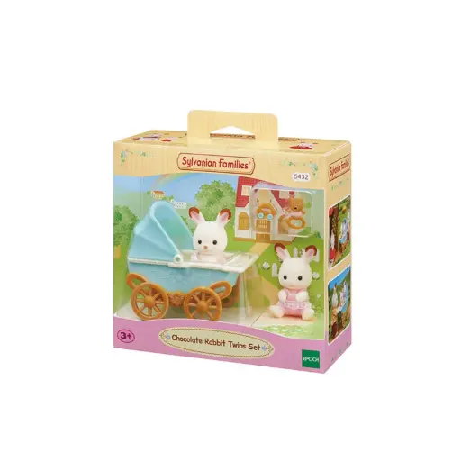 Sylvanian Families - Les jumeaux Lapin Chocolat et la poussette double [5432]
