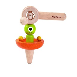 Plan Toys - Toupie soucoupe volante en bois recyclé
