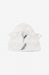 Kadolis - Set de naissance en coton bio : Bonnet et moufles - Plumes
