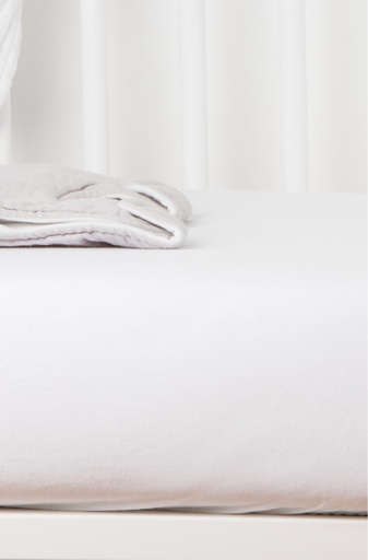 Kadolis - Drap housse coton bio - Blanc - 60x120 [DHCOS60120BLA]