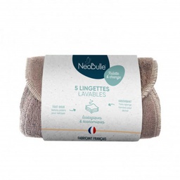 Neobulle - Lingettes lavables - Pack de 5