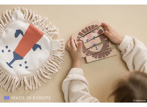 Nobodinoz - Blocs/Puzzles en bois - Animaux sauvages