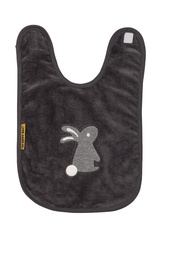 Pericles - Bavoir imperméable à velcro - Large - lapin - Nero
