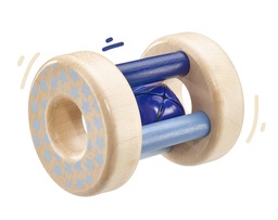 Selecta - Hochet roulant avec grelot - 3 coloris - Bleu