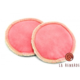La Renarde - Coussinets d'allaitement (Lot de 2) en Bambou - Corail