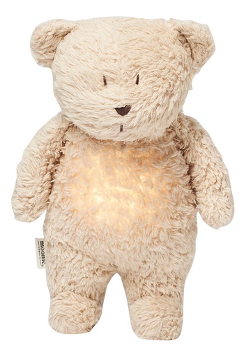 Moonie - Peluche veilleuse musicale - Ourson en coton BIO - Sand