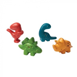 Plan Toys - Set de 4 dinosaures en Bois