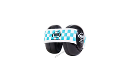 Ems For Kids - Casque Anti-bruit - Noir/Carreaux Blancs et Bleus