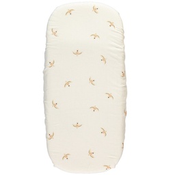 Nobodinoz - Drap Housse Coton Bio Nude - Nude Haiku Birds Natural