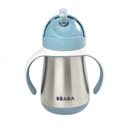 Béaba - Tasse avec Paille en Inox 250 ml - Windy Blue