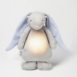 Moonie - Lapin magique avec sons &amp; lumières - Gris aux oreilles bleues