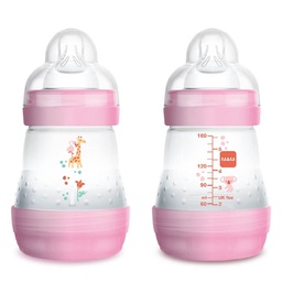 Mam - Biberon Easy Start anti-colique - 160 ml - Fonds Marins - rose