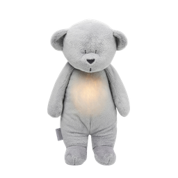 Moonie - Peluche veilleuse musicale - Ourson - Gris