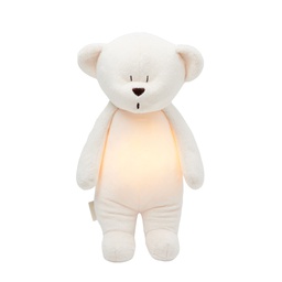 Moonie - Peluche veilleuse musicale - Ourson - blanc