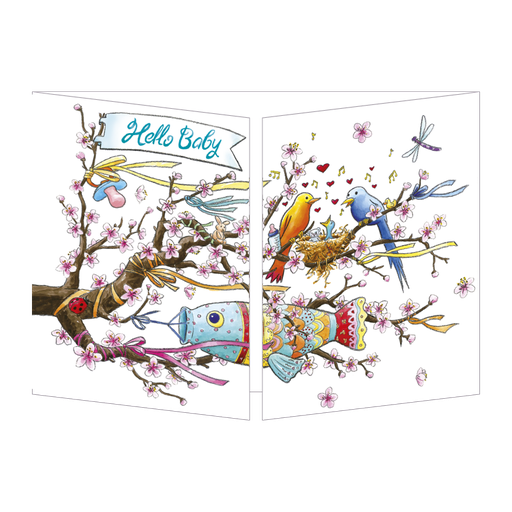 Sophie Turrel - Carte anniversaire - Oiseaux