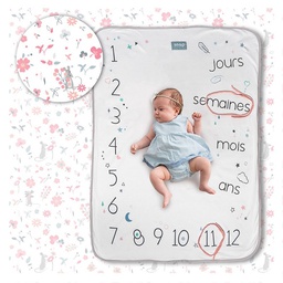 Snap the moment - Couverture étape bébé - Rosy white