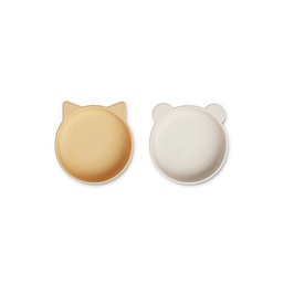 LIEWOOD -  Pack de 2 bols en silicone - Jojoba / Sea Shell Mix