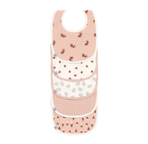 Lässig - Lot de 5 bavoirs - Little Forest Rabbit