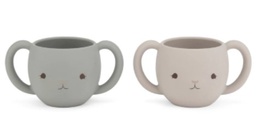 Konges Slojd - 2 tasses en silicone - Baleine