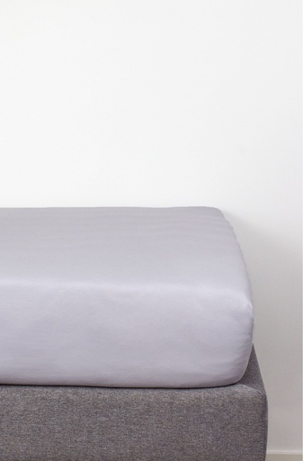 Kadolis - Drap housse coton bio - Gris perle - 60x120