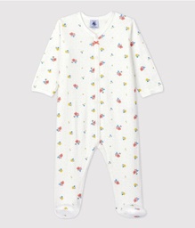Petit Bateau - Pyjama fleuri avec pieds en coton