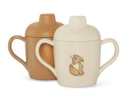 Konges slojd - Lot de 2 tasses d'Apprentissage en Siliocone - Everday uniform